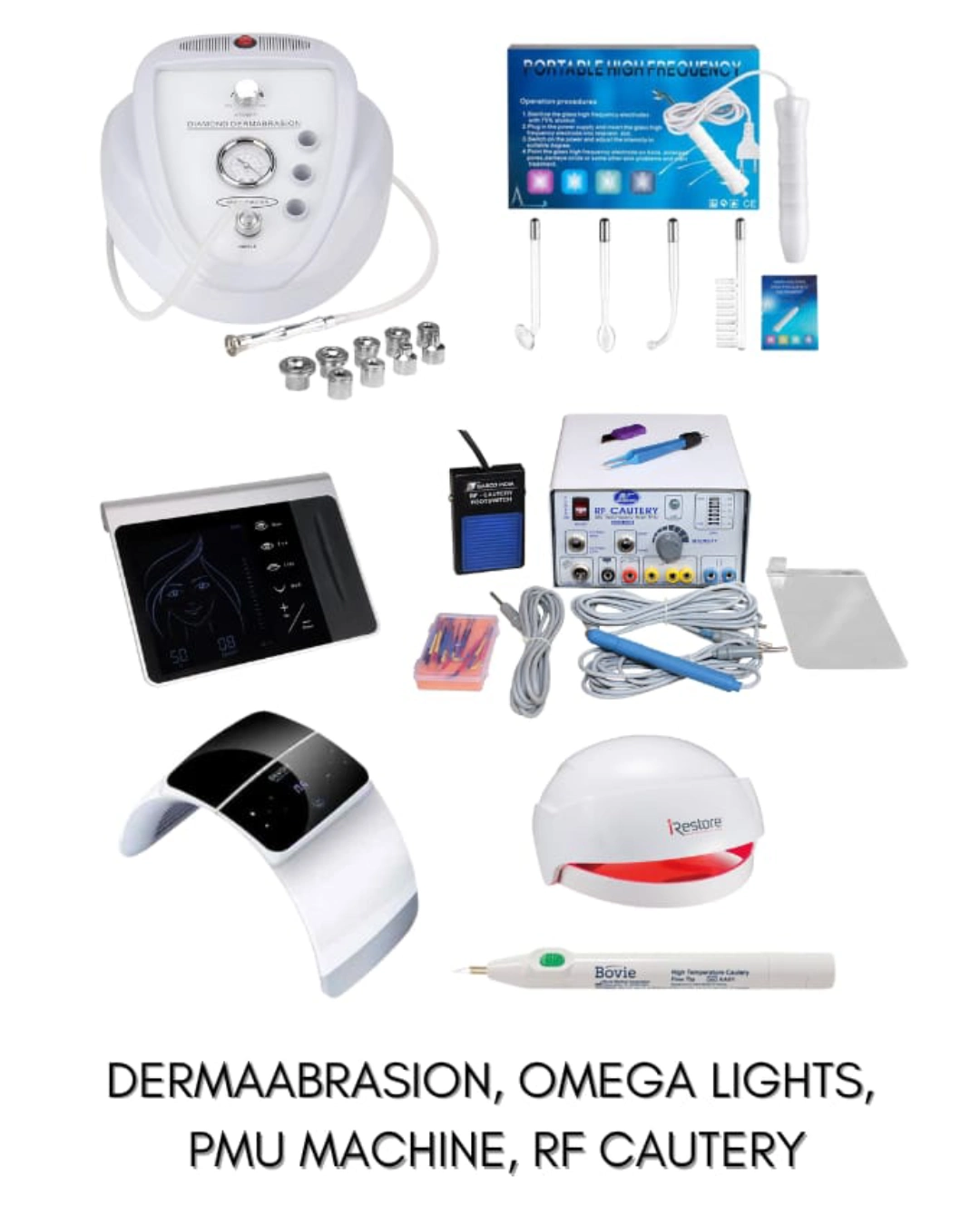 Dermaabrasion, Omega Lights, Pmu Machine, Rf Cautery